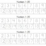 Trace Numbers 1 20 | Kiddo Shelter   Free Printable Counting | Free Printable Counting Worksheets 1 20