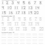 Trace Numbers 1 20 | Kiddo Shelter | Printable Number Tracing Worksheets For Kindergarten