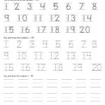Trace Numbers 1 20 Printable | Preschool | Numbers Kindergarten | Writing Numbers 1 20 Printable Worksheets
