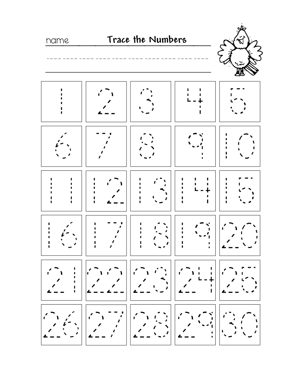 Trace The Numbers 1-30 | Kiddo Shelter | Kids Worksheets Printable | Printable Number Tracing Worksheets For Kindergarten