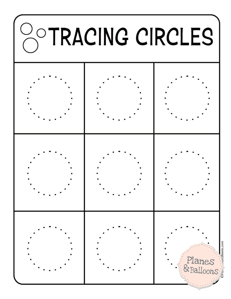 Tracing Pages For Preschool Kids Worksheets Printable Shapes