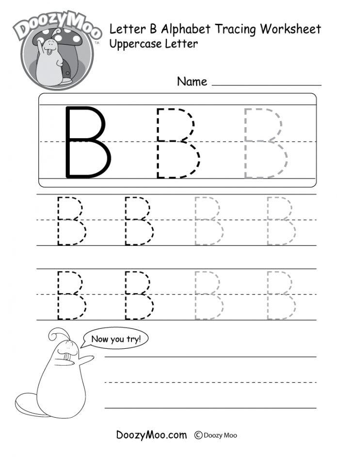 Uppercase Letter Tracing Worksheets (Free Printables) - Doozy Moo ...