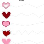 Valentine Trace & Cut Printables | I Heart You!!! | Preschool | Free Printable Preschool Valentine Worksheets