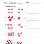 Valentine's Worksheets Free | Valentine's Day Subtraction Worksheet | Free Printable Preschool Valentine Worksheets