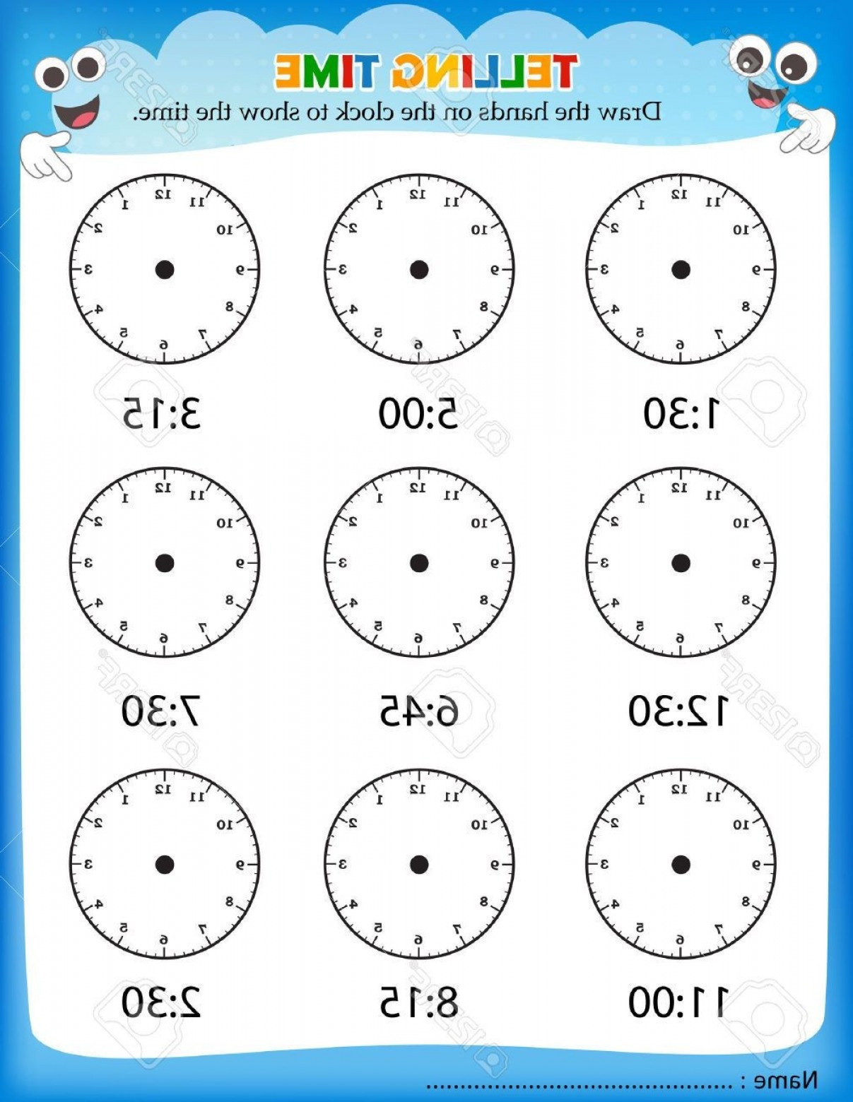Blank Clock Worksheet To Print Kids Worksheets Printable Clock
