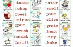 Cooking Verbs Printable Worksheets