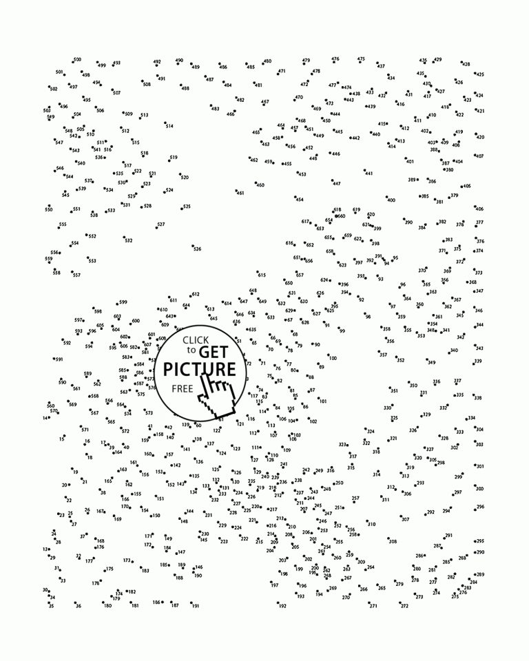 Very Hard Dot To Dot Coloring Pages For Kids, Connect The Dots ...