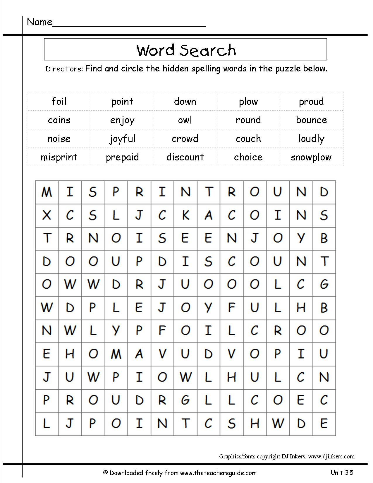 Free Printable Vocabulary Worksheets For 3Rd Grade Printable Worksheets