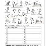Vocabulary Matching Worksheet   Action Verbs Worksheet   Free Esl | Free Printable Verb Worksheets For Kindergarten