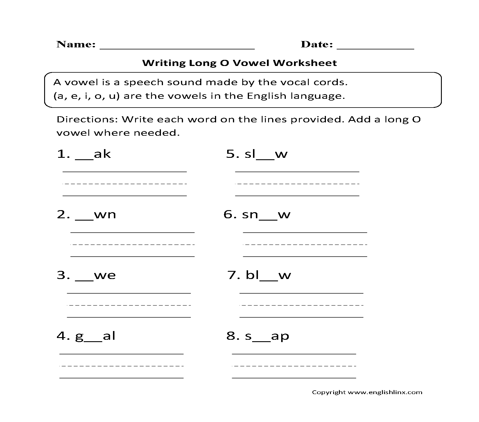 Long O Worksheets Creative Teaching First Grade Worksheets Short 