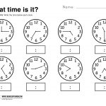 What Time Is It Printable Worksheet | Kolbie | Kindergarten | Printable Telling Time Worksheets 1St Grade