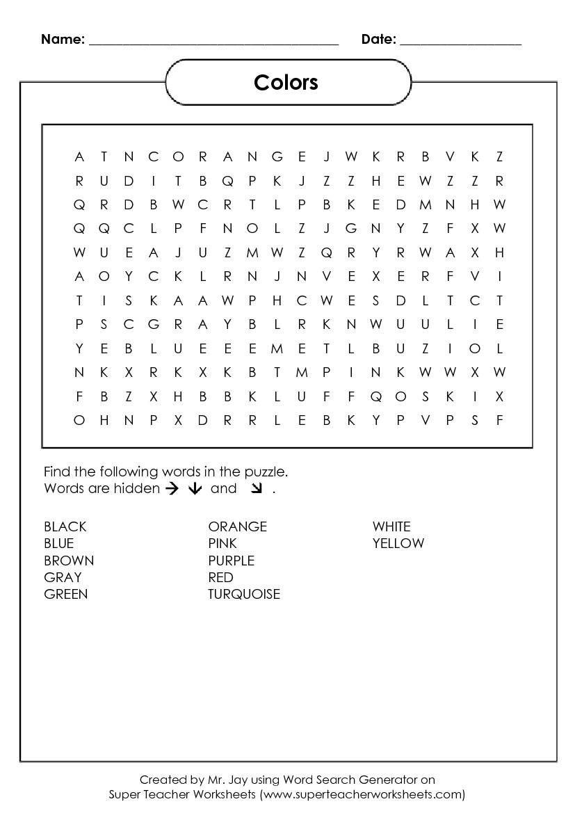 Word Search Puzzle Generator | Butterfly Word Search Printable Worksheets