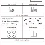 Words Worksheets Sight Words Worksheet For Kindergarten Pdf Sight | Dolch Words Worksheets Free Printable