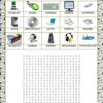 Wordsearch   Computer Parts Worksheet   Free Esl Printable | Parts Of A Computer Worksheet Printable