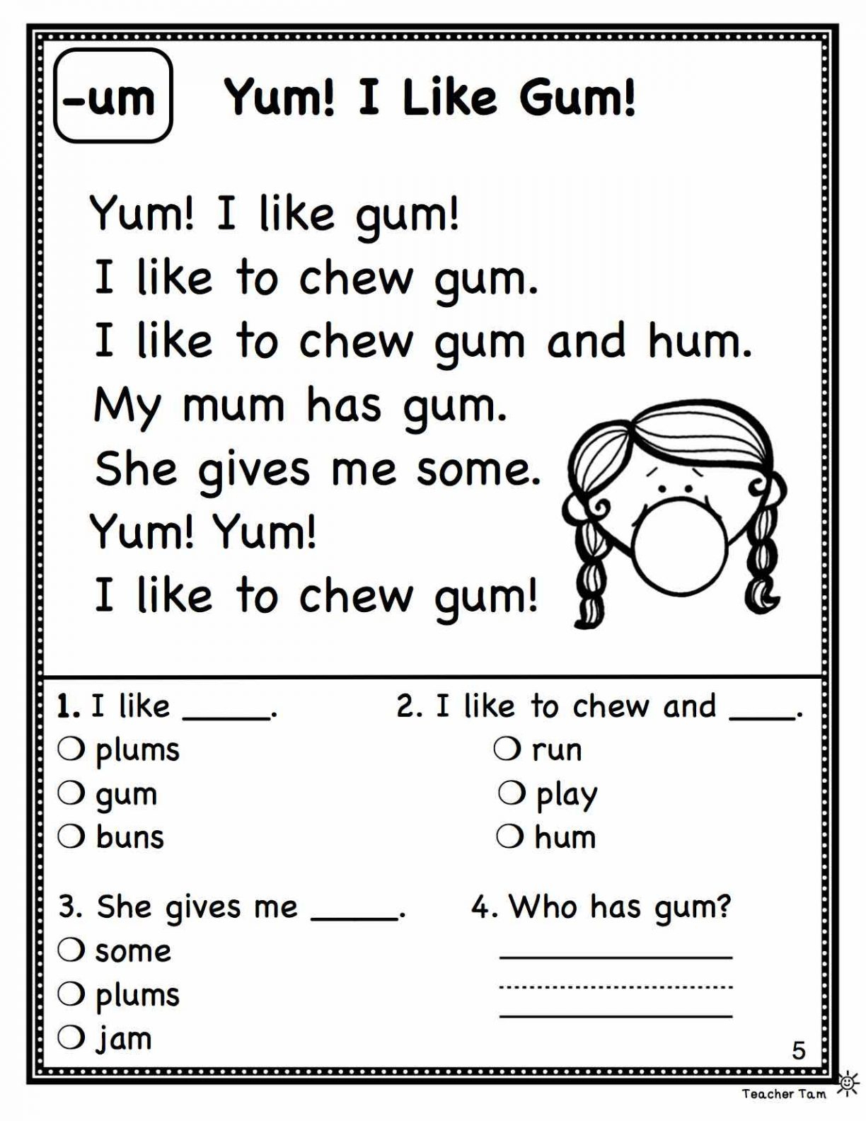 Free Printable Reading Comprehension Worksheets 3Rd Grade To Print 