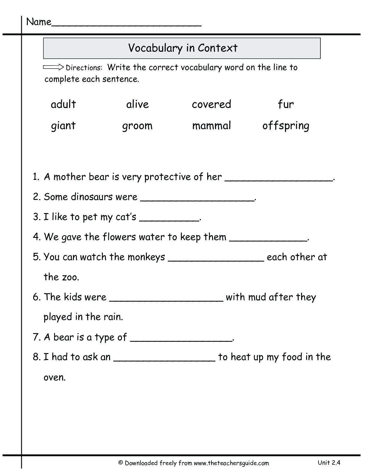 land-forms-worksheets