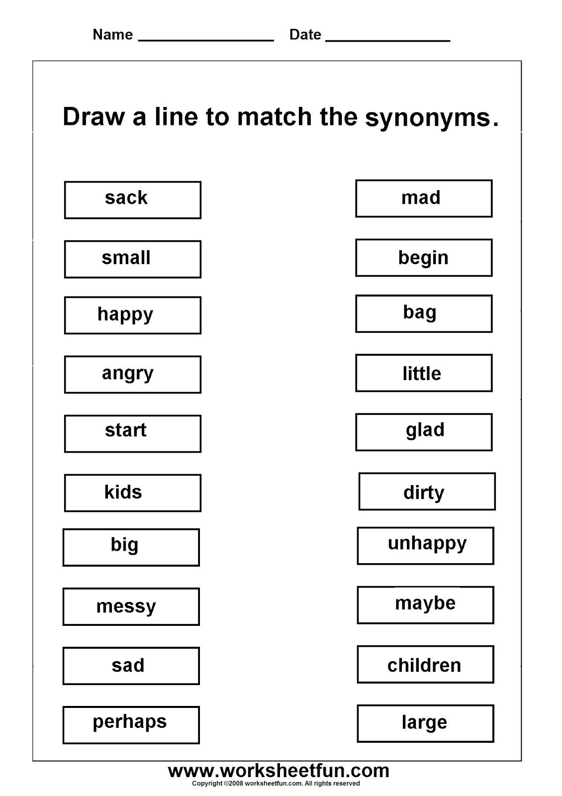 Free Printable English Worksheets For 1St Grade ...