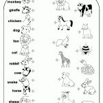 Worksheets For Preschoolers  Matching Animals | Match The Animals | Free Printable Pet Worksheets