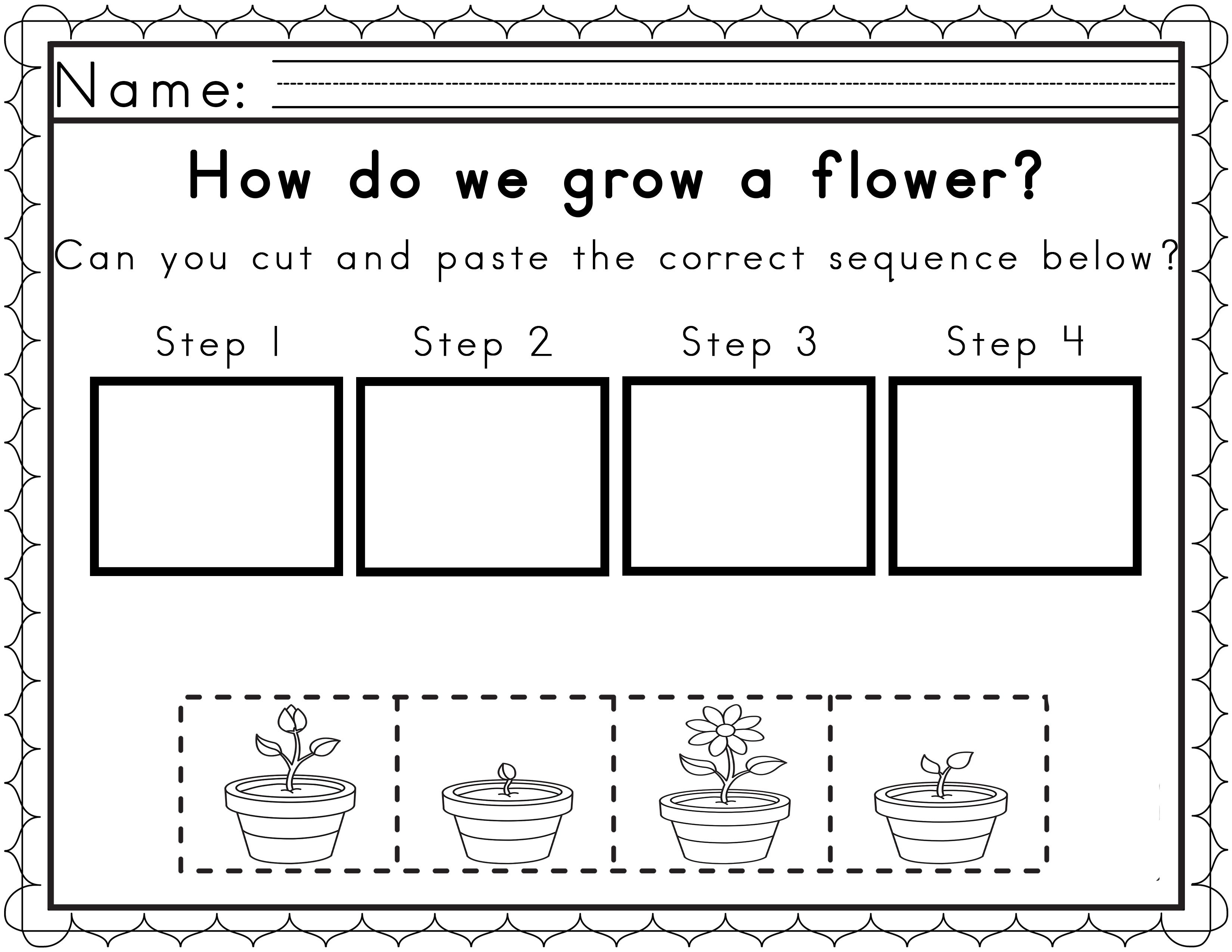 Worksheets For Sequencing In Spring | Obc General Teaching Ideas | Free Printable Sequencing Worksheets For 1St Grade