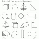 Worksheets For Shape And Form  Instead Have Them Shade According To | Free Printable Second Grade Geometry Worksheets