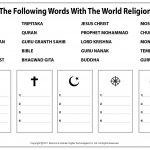 World Religion Worksheet   General Knowledge For Kids | World Geo | Religious Worksheets Printable