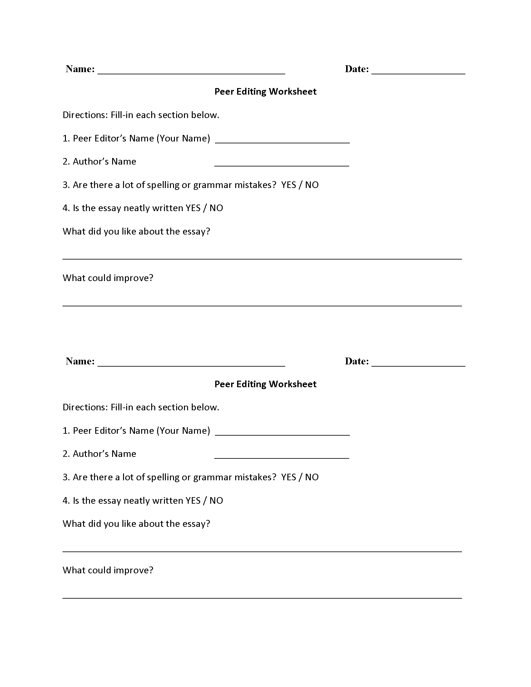 Writing Worksheets | Editing Worksheets | Free Printable Editing Worksheets For 5Th Grade