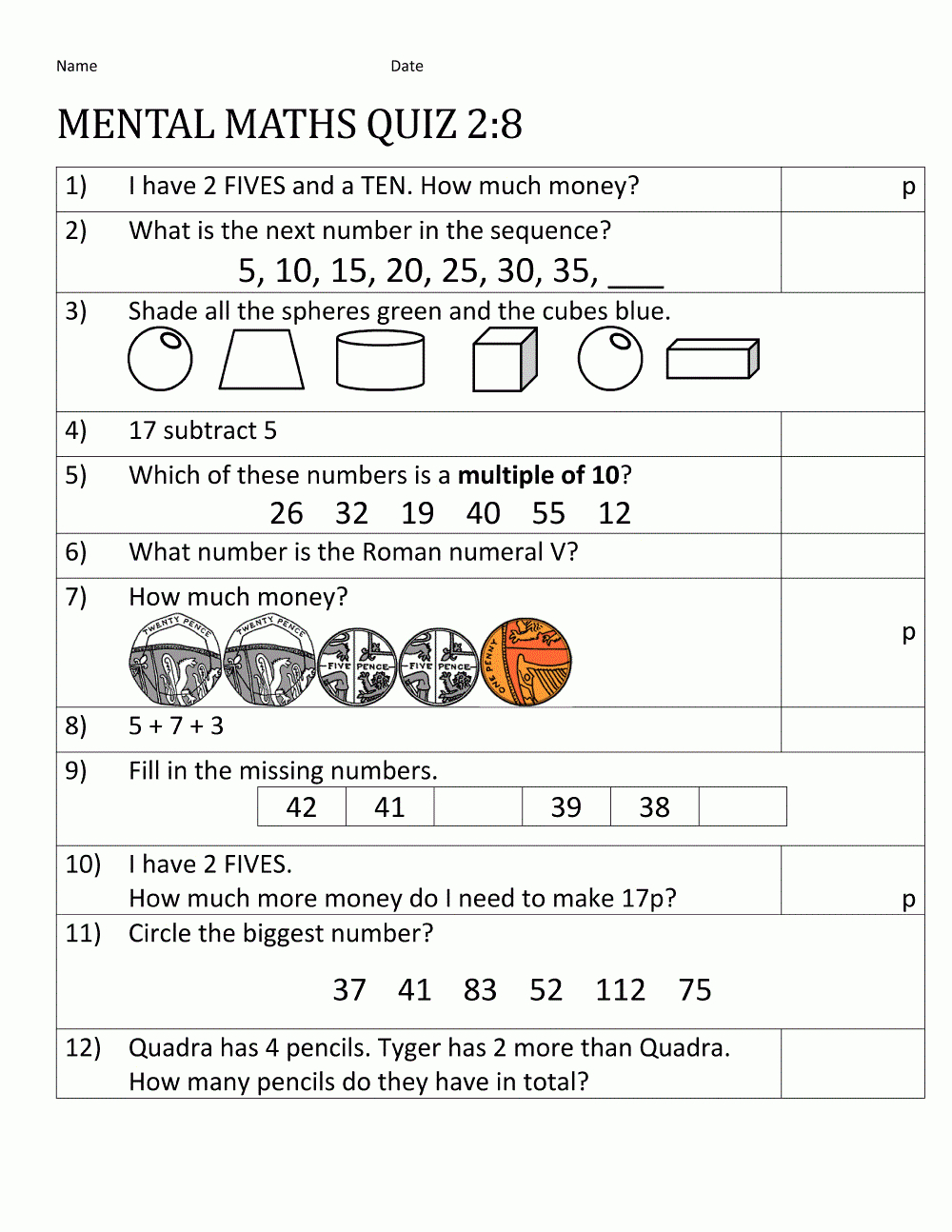 Year 8 Maths Worksheets Printable Free Learning 2 For 4 Pri | Printable Maths Worksheets Uk